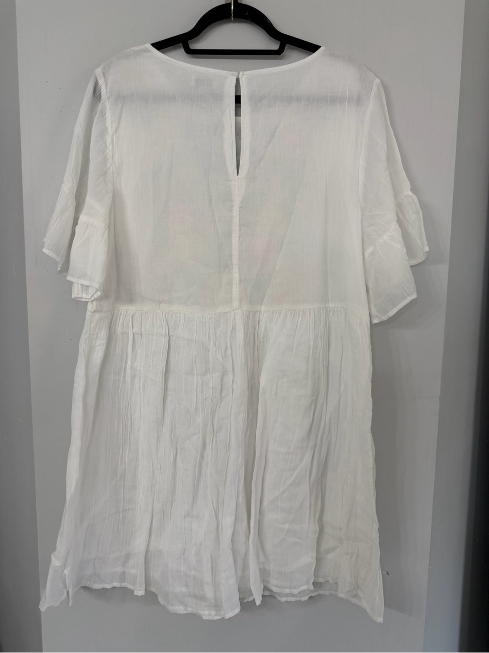 New with Tag Crown & Ivy Women’s Large White Floral Embroidery babydoll dress - Picture 4 of 7